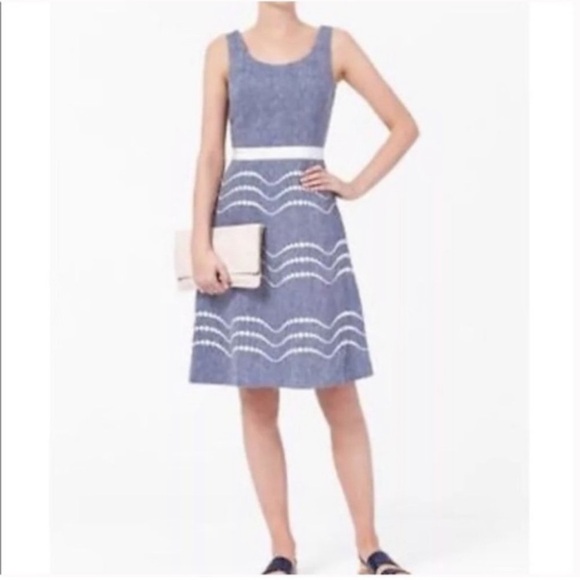 BODEN Linen Chambray Dress - Picture 1 of 6